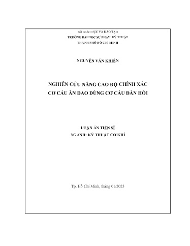 Nghiên cứu nâng cao độ chính xác cơ cấu ăn dao dùng cơ cấu đàn hồi